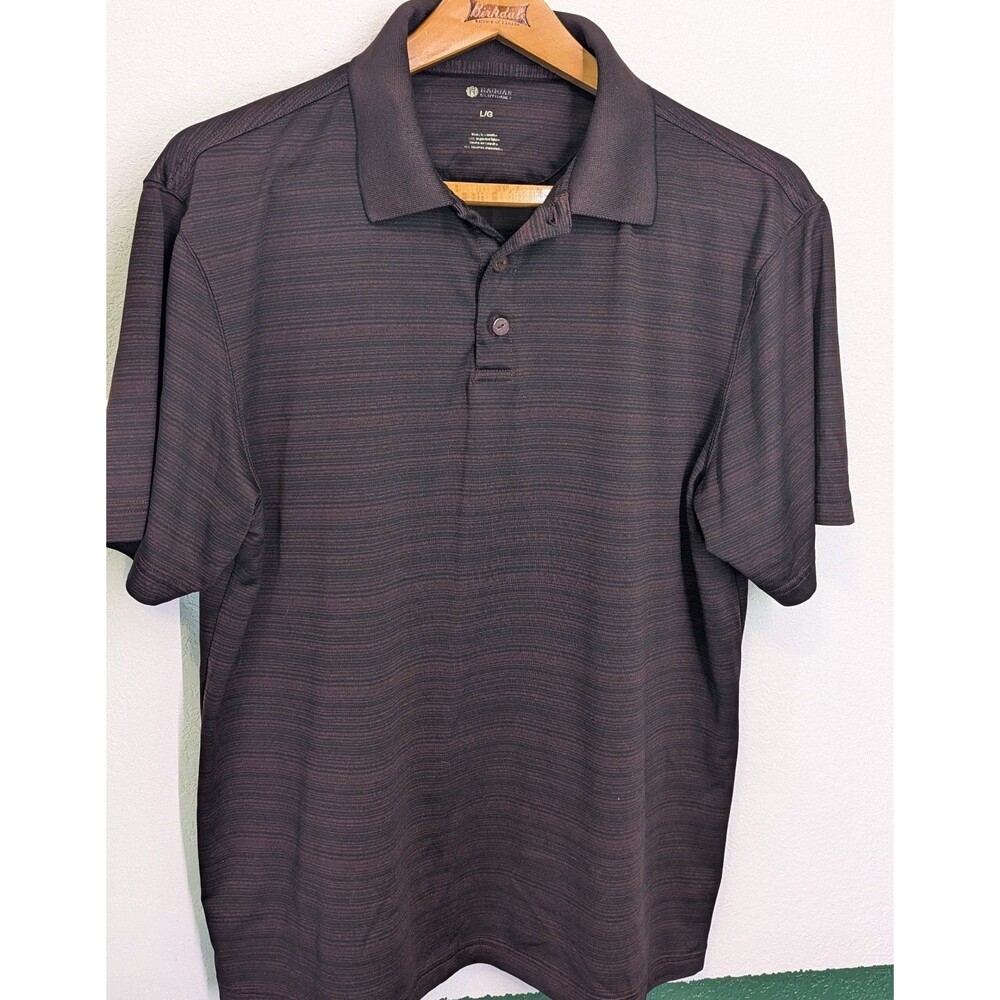 Haggard Mens polo Shirt Size L Large Active Mens Sporty casual Dark Red (836m)